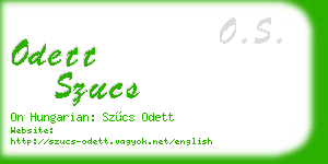 odett szucs business card