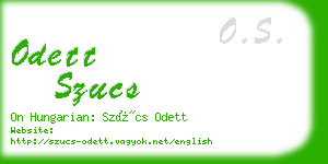 odett szucs business card